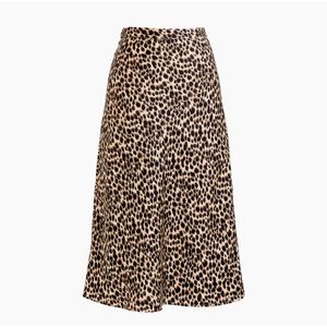 J Crew Leopard midi skirt